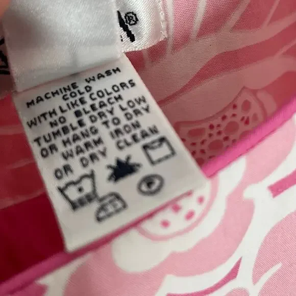 Vintage Lilly Pulitzer Sleeveless Shift Dress Womens 8 Pink White Floral Lace - Picture 4 of 9